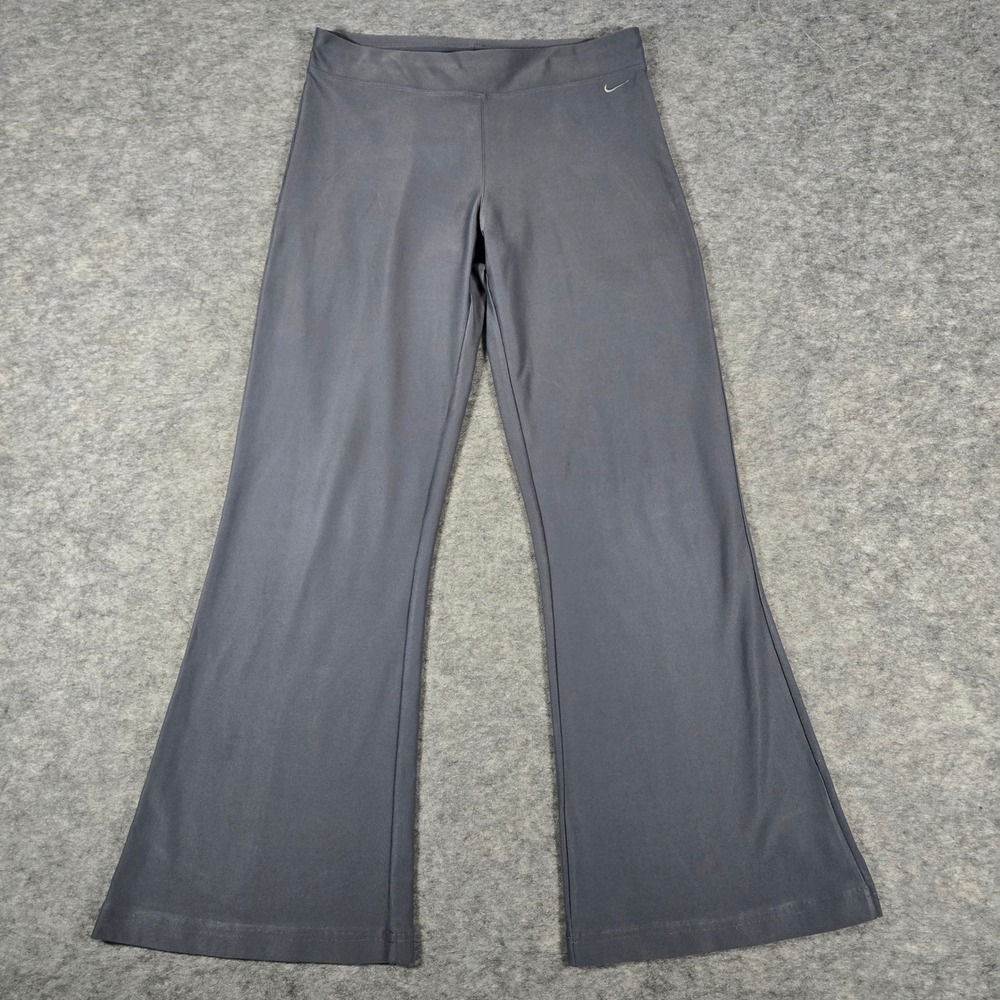Nike Womens Gray Wide Leg Flare Athletic Yoga Pants Size M L